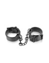 Menottes simili cuir noir ajustables Fetish Tentation - CC570407