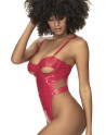 Body en vinyle rouge scintillant - MAL2742RED