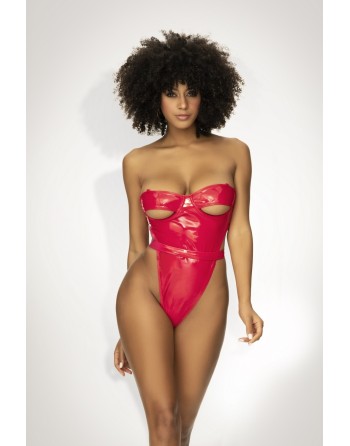 Body en vinyle rouge scintillant - MAL2742RED