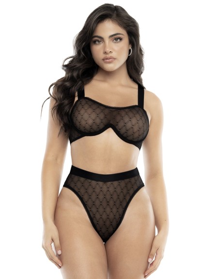 Ensemble 2 pièces soutien-gorge et culotte noir - MAL8779BLK