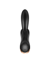 Vibromasseur rabbit noir double stimulation clitoris Double Flex Satisfyer - CC597809