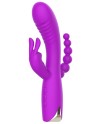 Vibromasseur triple stimulation très puissant violet USB - WS-NV062PUR