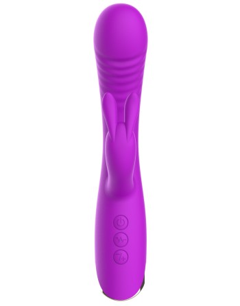 Vibromasseur triple stimulation très puissant violet USB - WS-NV062PUR