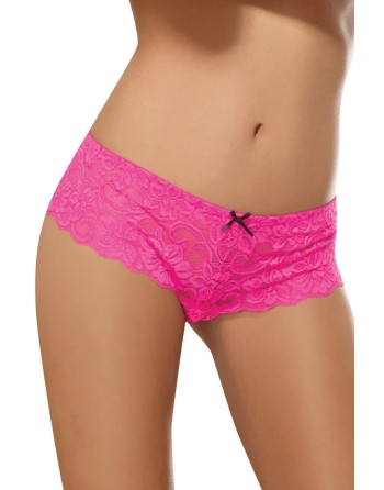 Shorty ouvert rose court en dentelle - DG7177HPK