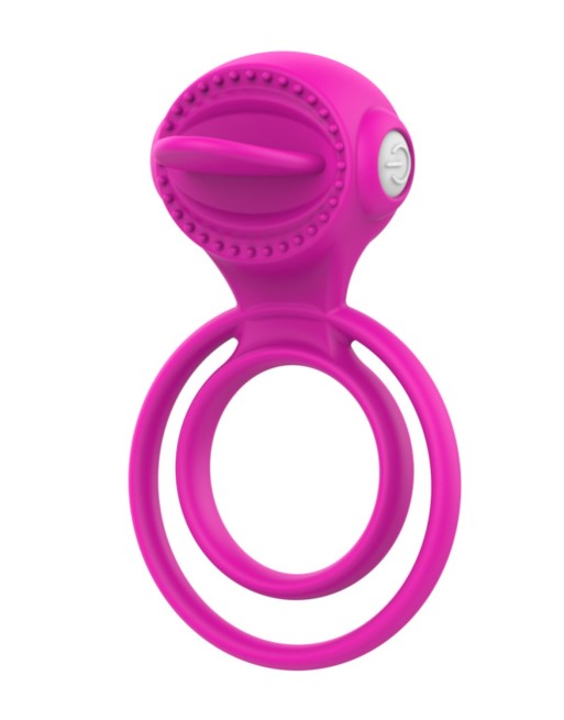 Anneau vibrant à 2 anneaux 1 mode de vibration très extensible rose - COR-043FUS