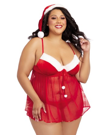 Costume mère noël grande taille 3 pièces - DG12117XCOS