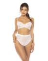 Ensemble 2 pièces blanc Emberly, soutien gorge et culotte taille haute - MAL8842WHT